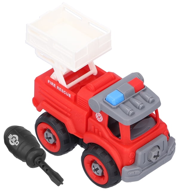 Building Car Toy, Plastic Bright Color Safe Building Engineering Car Toy, For Children Above 3 Years Old Playing Life Learning Skills Lift Truck Toy