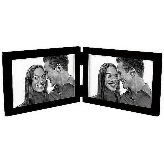 Classic Metallic Black Flat-Top ESSENTIALS Hinged 6x4 by Malden - 4x6