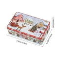 thumbnail image 3 of Christmas Cookie Tins with Lids for Gift Giving Empty Candy Snack Treat Swap Boxes Rectangle Shape Metal Containers for Goodies, Chocolate, Nuts and Home Storage, Cerebrate a Holiday, 3 of 6