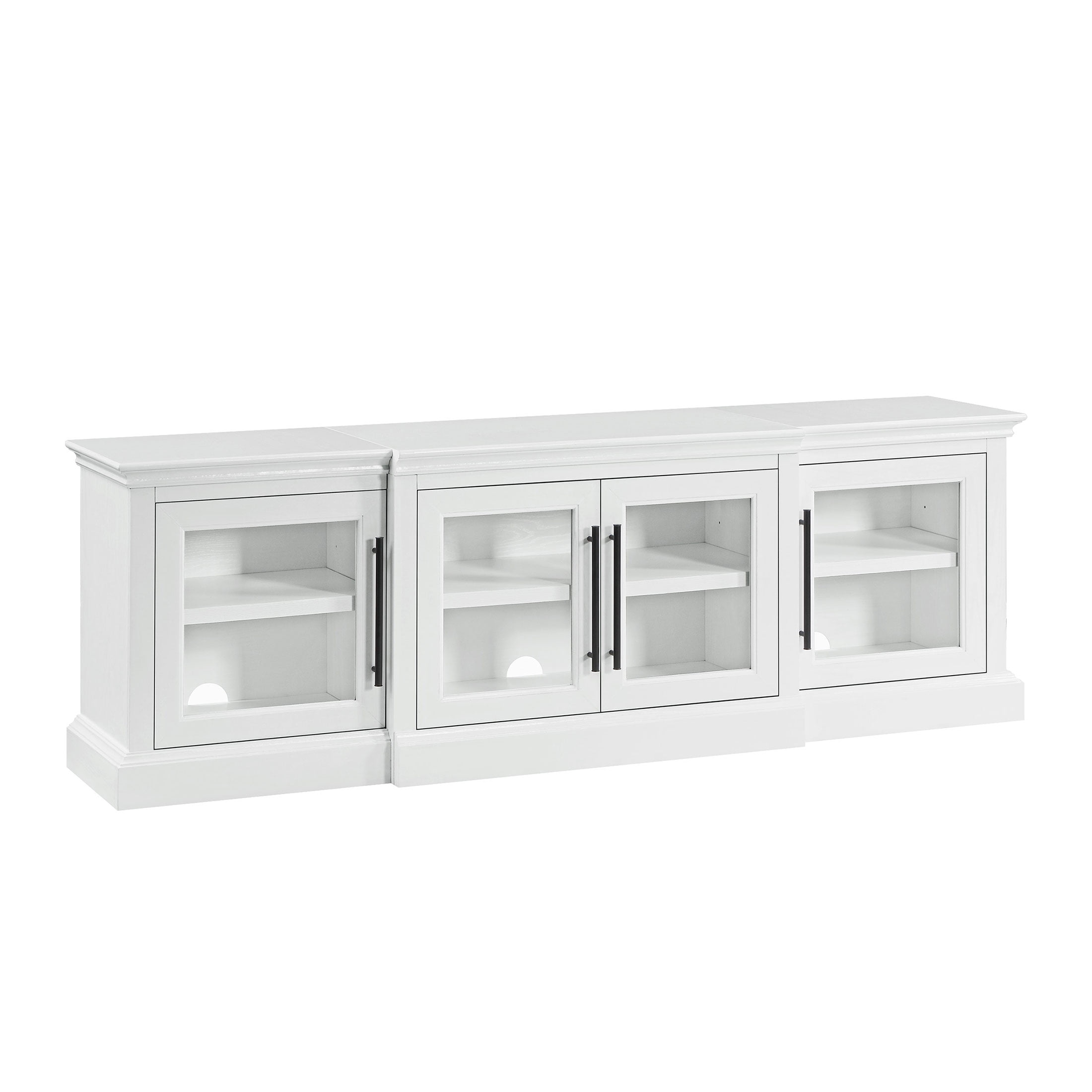 Whalen Rowan Low Profile TV Stand for TV up to 85", White Finish