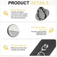 thumbnail image 3 of Gancho de Teléfono de Metal Uxcell 0.7", 12Pcs Anillo Adhesivo para Teléfonos Inteligentes, Accesorios de Funda de Tableta, Negro, 3 of 6