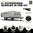 thumbnail image 6 of KNOX 3rd Gen Pop up Folding Camper Cover, Anti-Tear 7 Layer APEX Fabric, Fits Folding Campers and RVs, Pop-up Trailer Cover Comes with Tire Covers and User-friendly Instructions, 6 of 8