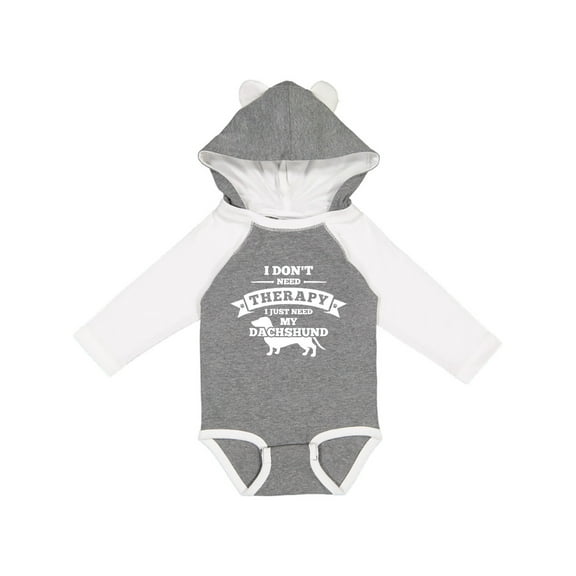 Inktastic No Therapy Dachshund Boys or Girls Long Sleeve Baby Bodysuit