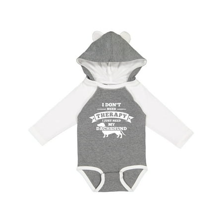 

Inktastic No Therapy Dachshund Boys or Girls Long Sleeve Baby Bodysuit