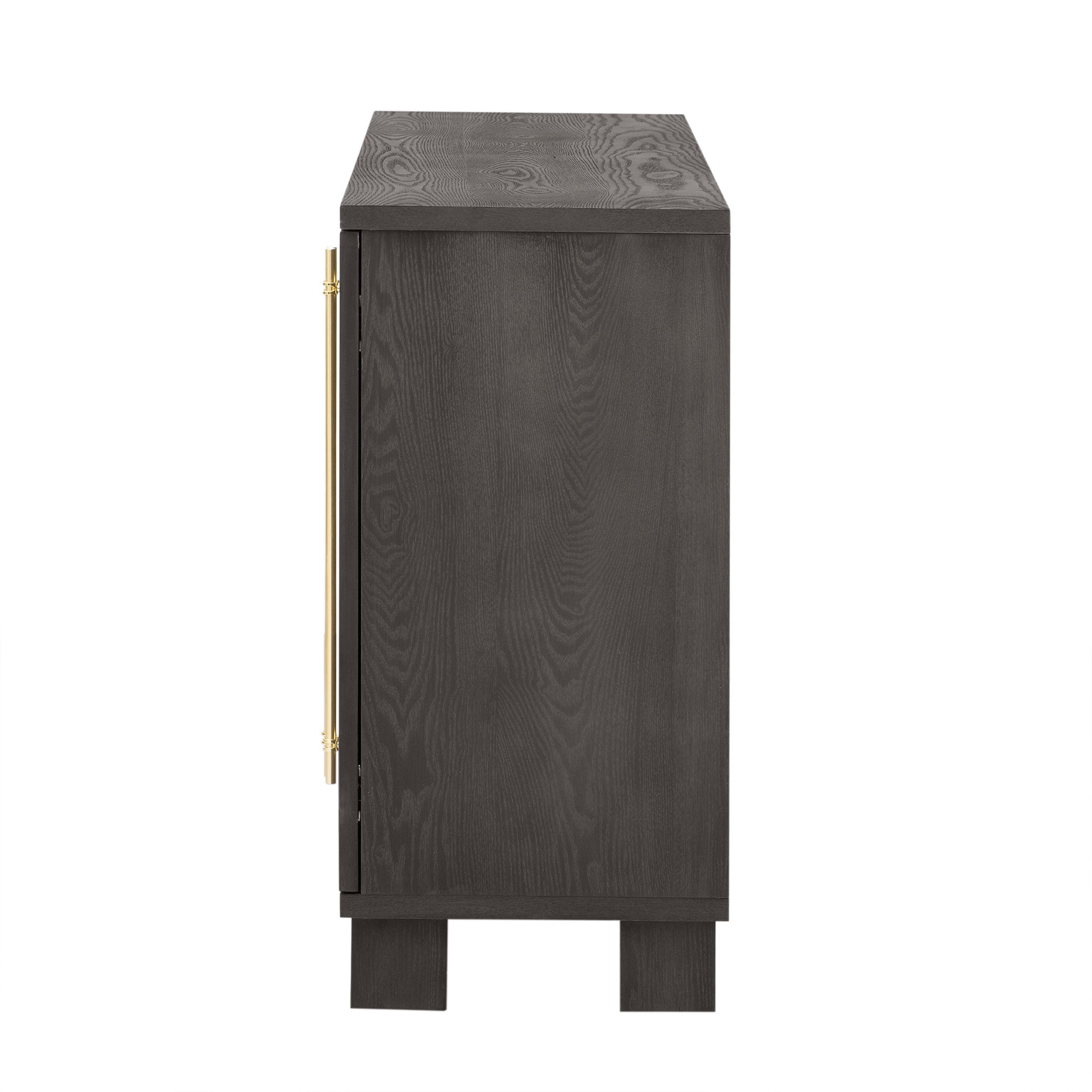 Euroco 60" Sideboard Buffet Cabinet with Storage, Wooden Coffee Bar Cabinet with Gold Handles & Adjustable Shelves for Kitchen, Dining Room and Living Room,Taupe