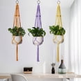 thumbnail image 5 of Cheers.US Macrame Plant Hanger Indoor Hanging Planter Basket with Wood Beads Decorative Flower Pot Holder No Tassels for Indoor Outdoor Boho Home Decor 41 Inch, 5 of 9
