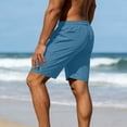 thumbnail image 4 of EOYWHK Denim Shorts with Pockets Elastic Waist Mens Casual Shorts Soft Lightweight Breathable for Casual Lounge Home Active Wear Sky Blue, Size XL, 4 of 7