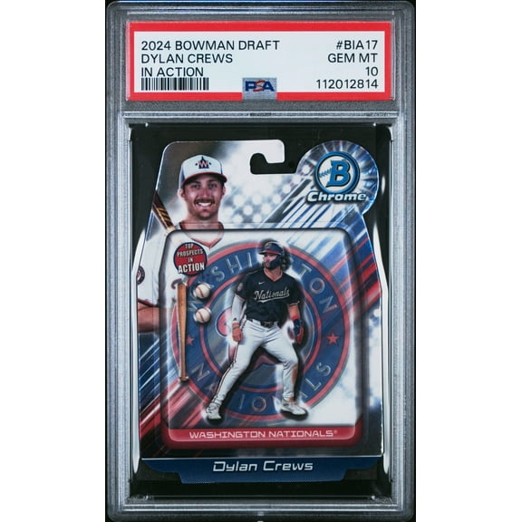 Graded 2024 Topps Bowman Draft Dylan Crews #BIA17 In Action Rookie RC Baseball Card PSA 10 Gem Mint