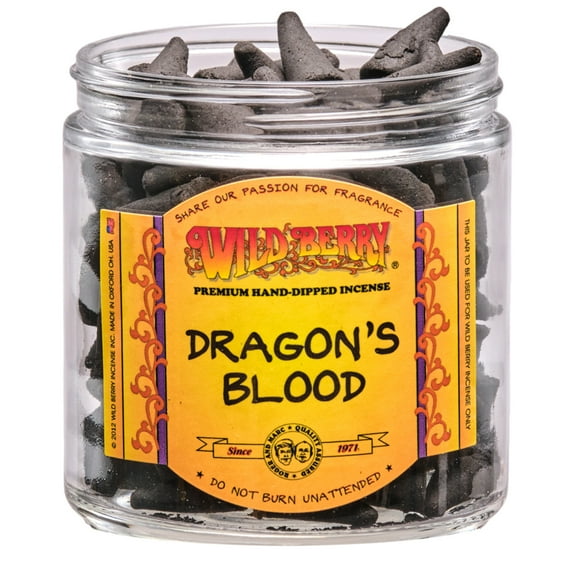 20x Wild Berry Incense Cones - Dragon's Blood - USA Made 1" Tall