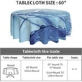 thumbnail image 5 of Blue Marble Tablecloth Round 60 Inch Modern White Blue Marble Table Cover Waterproof Polyester Marble Cover Table Kitchen Table Cloth Cover Anti-Slip Table Cover for Home Dinning Tabletop Decor, 5 of 5