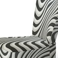 thumbnail image 4 of Designart "Optical Art dreaming black and white" Black Stripe Upholstered Accent Chair - Modern Arm Chair For Living Room, 4 of 5
