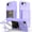 Purple, variant on Rugged Case for iPhone 16e/17e with Mirror, Hard PC Shockproof Cover with Hidden Cash Slot & Card Holder, Kickstand Durable Wallet Lens Raised Protection Case for Men & Women,Blue