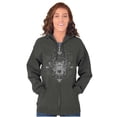 thumbnail image 5 of Spirit Animal Honeybee Symbolic Zip Hoodie Sweatshirt Women Brisco Brands S, 5 of 6