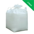 thumbnail image 4 of 3 Pack Duffle Top Bulk Bag 35x35x45 – Flat Bottom FIBC 1 Ton Super Sack – Ideal for Grain, Feed, Fertilizer & Powder, Creative American Home, 4 of 7