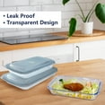 thumbnail image 6 of Luvan Glass Baking Dishes with Lids,8 Pieces Rectangular Glass Bakeware Set,Glass Pans for Baking Cooking, Freezer and Oven Safe, 6 of 8