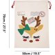 thumbnail image 3 of Saco de Papá Noel con patrón de stock personalizado, 100% algodón, saco de regalo de Navidad personalizado extragrande para Navidad, 3 of 4