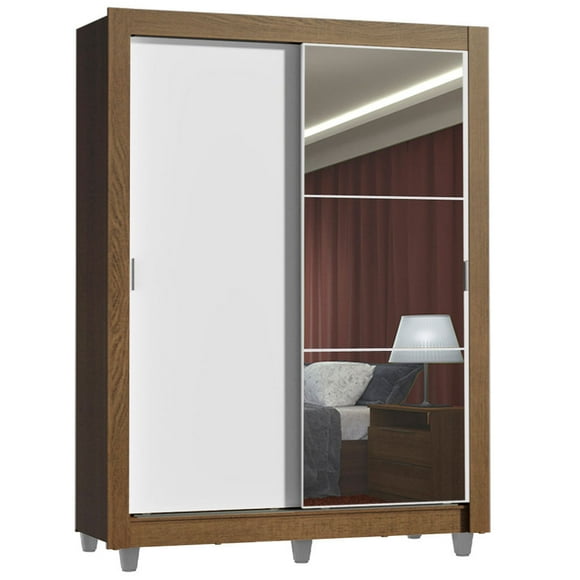 Ropero Clóset Madesa 2 puertas con Espejo y pies MB