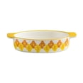 thumbnail image 1 of 420ML Oval Ceramic Baking Pan Cheese Baked Rice Pan Creative Spaghetti Plate Double Ears Oven Baking Vegetable Plate, 1 of 3
