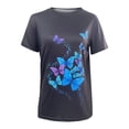 thumbnail image 4 of Blusa suelta de manga corta con cuello redondo y estampado a la moda para mujer Pompotops hfajkhk129075, 4 of 5