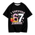 thumbnail image 4 of Shadoumai 100 Days of School Shirt Kids Toddler Kindergarten Shirts Girls Happy 100th Day of School Celebration Gifts Tops, 4 of 4