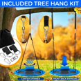 thumbnail image 4 of SereneLife 40" Saucer Swing - Outdoor Swing Set with Universal Hanging Kit, Swinging Seat Spinner with Pillow & Carry Bag, Weatherproof, Water-Resistant, Supports Up to 700 lbs, Blue, 4 of 7