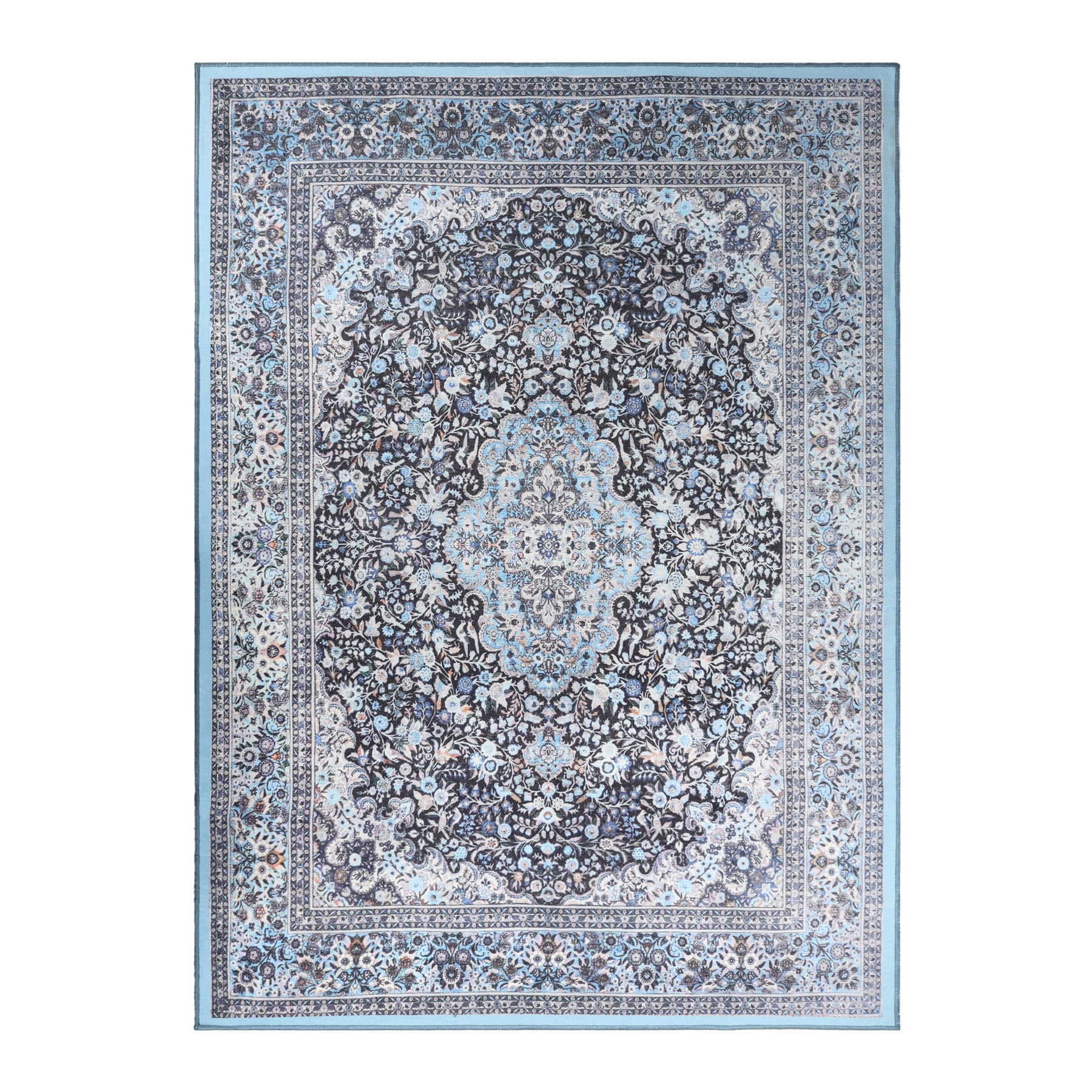 Superior Fiorella Floral Modern Indoor Area Rug,9' x 12', Azure