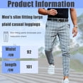 thumbnail image 2 of Pantalones casuales para hombre Pantalones a cuadros para hombre Pantalones ajustados elásticos para hombre Estos pantalones chinos casuales son ajustados, 2 of 5