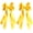 Yellow, variant on 2 count Blue Hair Bow Clips Long Tail Silky Satin Ribbon, 5'' Large Non-Slip Hair Accessories for Women Girls Teens Daily Wear Ponytail Braids