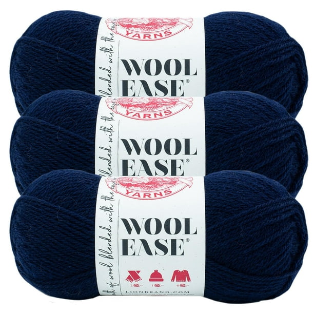 (3 Pack) Lion Brand Yarn Wool-Ease Yarn, Riverside