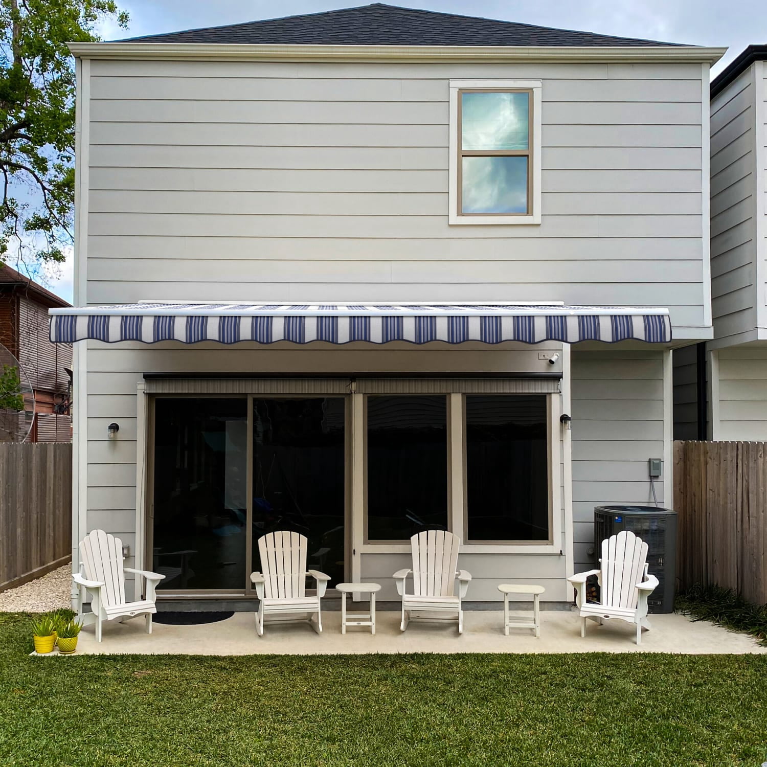 Awntech Destin with Hood Right Motor with Remote Motorized Retractable Awning