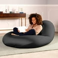 thumbnail image 3 of Jaxx Nimbus Spandex Bean Bag Chair for Adults-Furniture for Rec, Family Rooms and More, Large, Black, 3 of 8