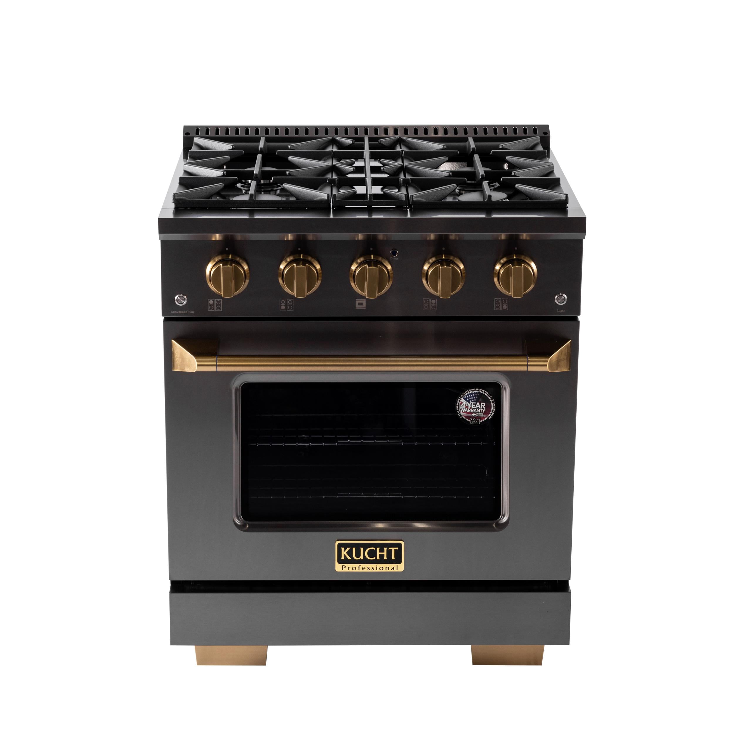 30 in. 5.2 cu. ft. Dual Fuel Range Natural Gas in Titanium Stainless Steel