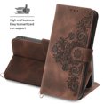 thumbnail image 4 of Nalacover Case for Samsung A22 5G, PU Leather Wallet Phone Crossbody Flip Case with Credit Card Holder and Shoulder Wrist Strap Magnetic Stand Shockproof Cover for Samsung Galaxy A22 5G, Brown, 4 of 16
