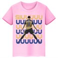 thumbnail image 3 of Camiseta de algodón de manga corta de verano para niños y niñas con estampado de Ronaldo, camisetas rosas, ropa periférica de fútbol para niños, 3 of 5