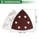 thumbnail image 4 of Papel de lija para mouse sander Unique Bargains, almohadillas de sander de 90x90mm, rojas, 80 piezas, 120 grano, molienda y pulido para automóviles, 4 of 7