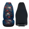 thumbnail image 4 of Uorisanigo Car Seat Covers 2 Pcs - High Back Front Seat Covers All Weather Flower Skull Car Seats Cover Comfort & Protection for Truck,SUV,Sedan,Van, Cars Accessories, 4 of 7