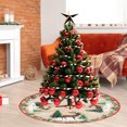 thumbnail image 3 of Cheapark 47 Inch Christmas Tree Skirt - Santa, Snowman & Deer Design, Festive Base Cover for Home, Hotel & Mall Trees, 3 of 6