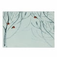 thumbnail image 1 of Modern Cutting Board, Trees Water Colored Image of Winter Woods with Bullfinches Print, Decorative Tempered Glass Cutting and Serving Board, Small Size, Pale Grey White, by Ambesonne, 1 of 1