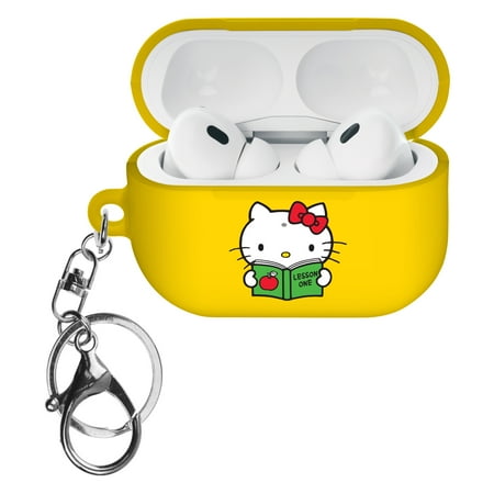 Sanrio AirPods Pro 2 Case Key Ring Keychain Holder Strap Hole Hard AirPods Pro 2nd Generation 2022 Cover - Hello Kitty Book