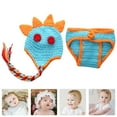 thumbnail image 2 of FELTECHELECTR 2 piezas de accesorios para disfraces de fotografía de dinosaurios para recién nacidos, adorables conjuntos mensuales para bebés., 2 of 3