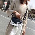thumbnail image 3 of Black Bolso de moda para mujer, bolso de hombro de cuero de Pu con patrón de Piano, bolso cruzado pequeño para niñas, 3 of 5