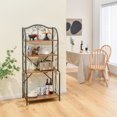 thumbnail image 3 of Costway 4-Tier Kitchen Bakers Rack Microwave Storage Rack Bookshelf for Bathroom Laundry, 3 of 10