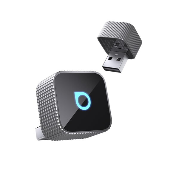 Adaptador inalámbrico Ottocast Mini Cube 3.0 para CarPlay y Android Auto 2026 – Plug & Play, reconexión automática rápida (Plateado)