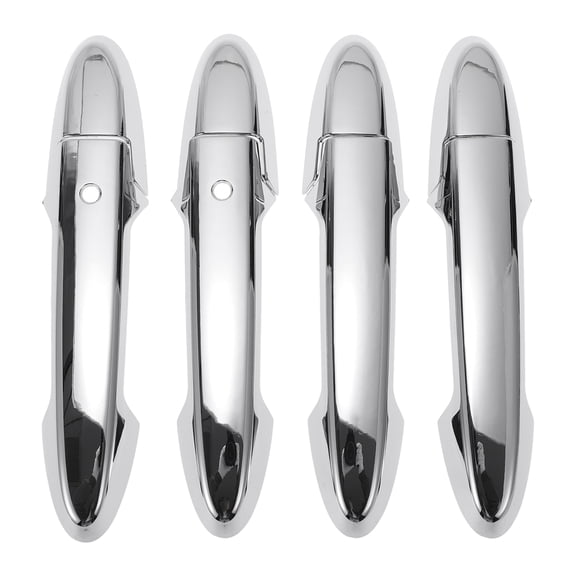 Unique Bargains Smart Car Door Handle Cover Trim,Side Door Handle Cover,for Honda Fit Jazz GK5 GP5 2014-2018,ABS Silver Tone 1 Set