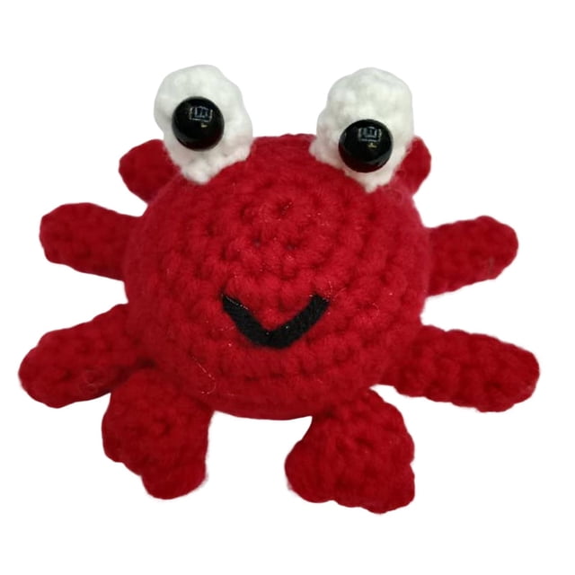 Beginner Crochet Kit, Hand Knitting Toy, Crocheting Craft Starter Pack, Includes Crab