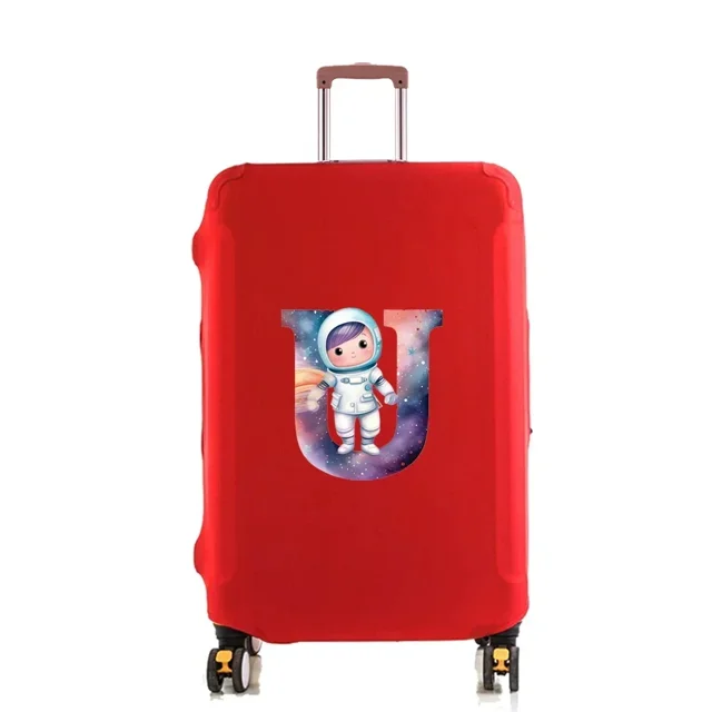 Housse de Protection pour Bagage, Étui à Tige de Traction Réutilisable pour Lavable, Motif Imprimé Astronautique 18-32 Pouces, Accessoires de Voyage, Lettre 8astronaute U L