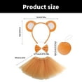 thumbnail image 3 of ZPAQI Cartoon Bear Ears Hairpiece Headband Adjustable Bows Tie Short Dress, 3 of 20