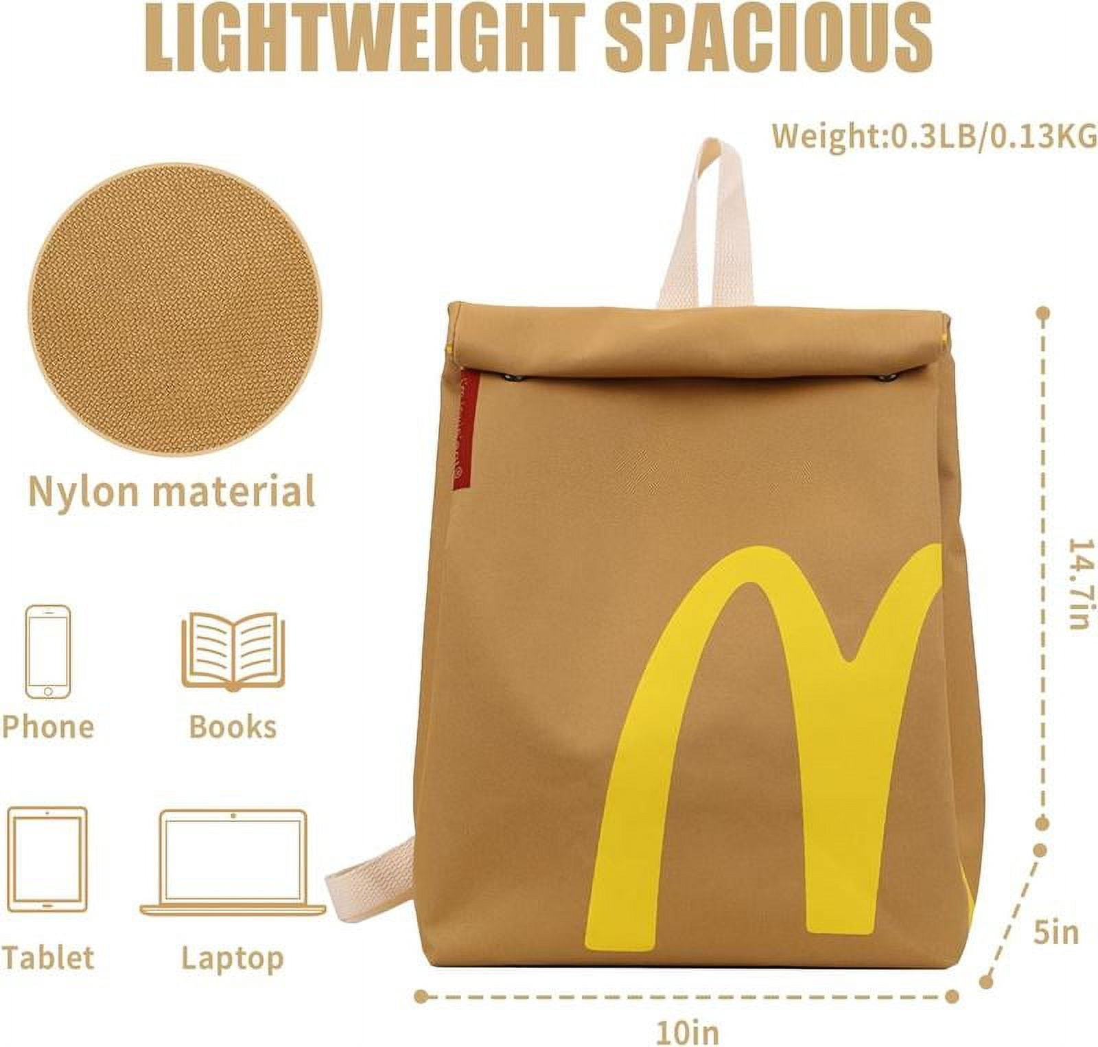 OWLCE McDonald's Backpack Lightweight Knapsack Crossbody Shoulder Bag for Women Men