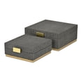 thumbnail image 6 of Strandiva Gray Woven Themed Square Box Set - Gold Metal Base -, 6 of 9