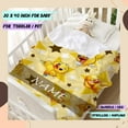 thumbnail image 4 of Custom Name Yellow Star Ducks Adult Duck Blanket Kids Funny Blanket Suitable for Bedroom Bed Sofa Crib Couch Chair Outdoor All Season Items That Yellow Duck Lovers Will Love 40"x30"for Pets, 4 of 6